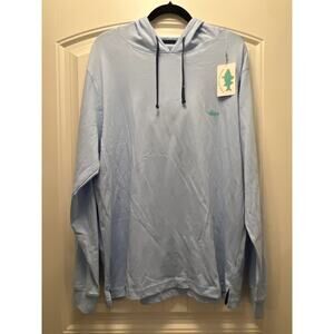 NWT Saltwater Clothing Co Men’s Montauk Crab Pullover Hoodie Tee Size XL Blue‎